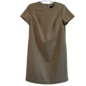 NWT Banana Republic Camel Tan Metallic Shimmer Shift Dress Sz XS